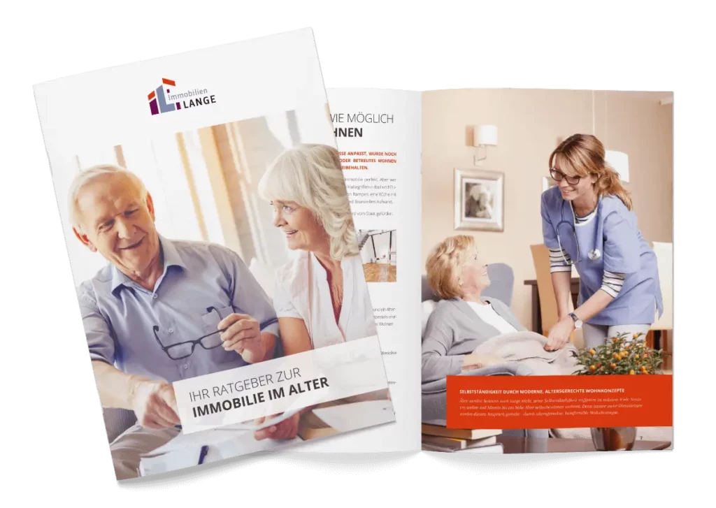 Broschüren Cover zur Immobilie im Alter