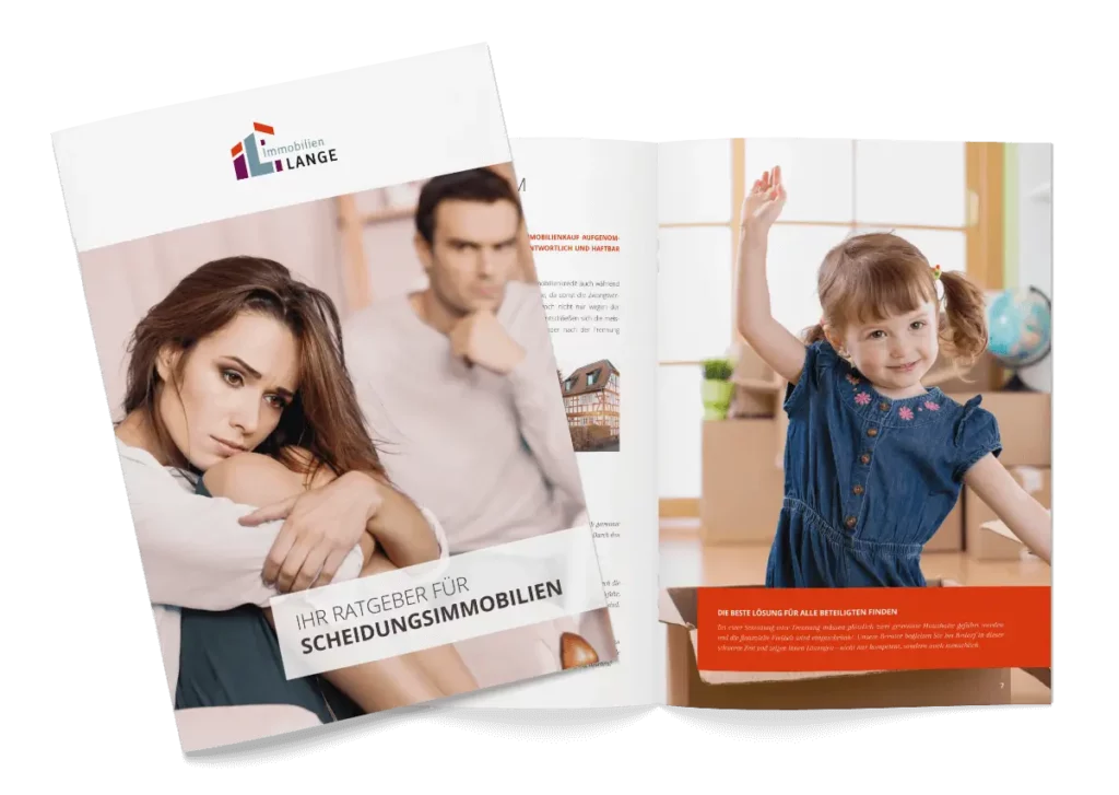 Broschüren Cover zur Immobilie bei Scheidung