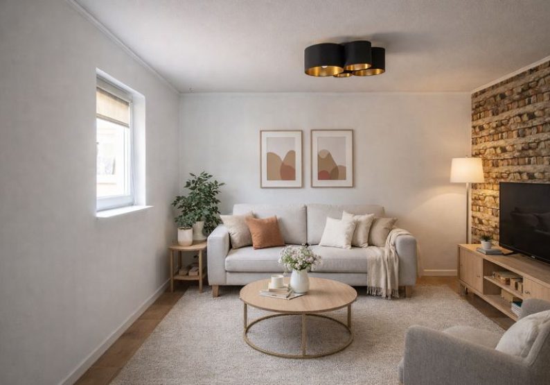 Wohnzimmer- virtuelles Homestaging